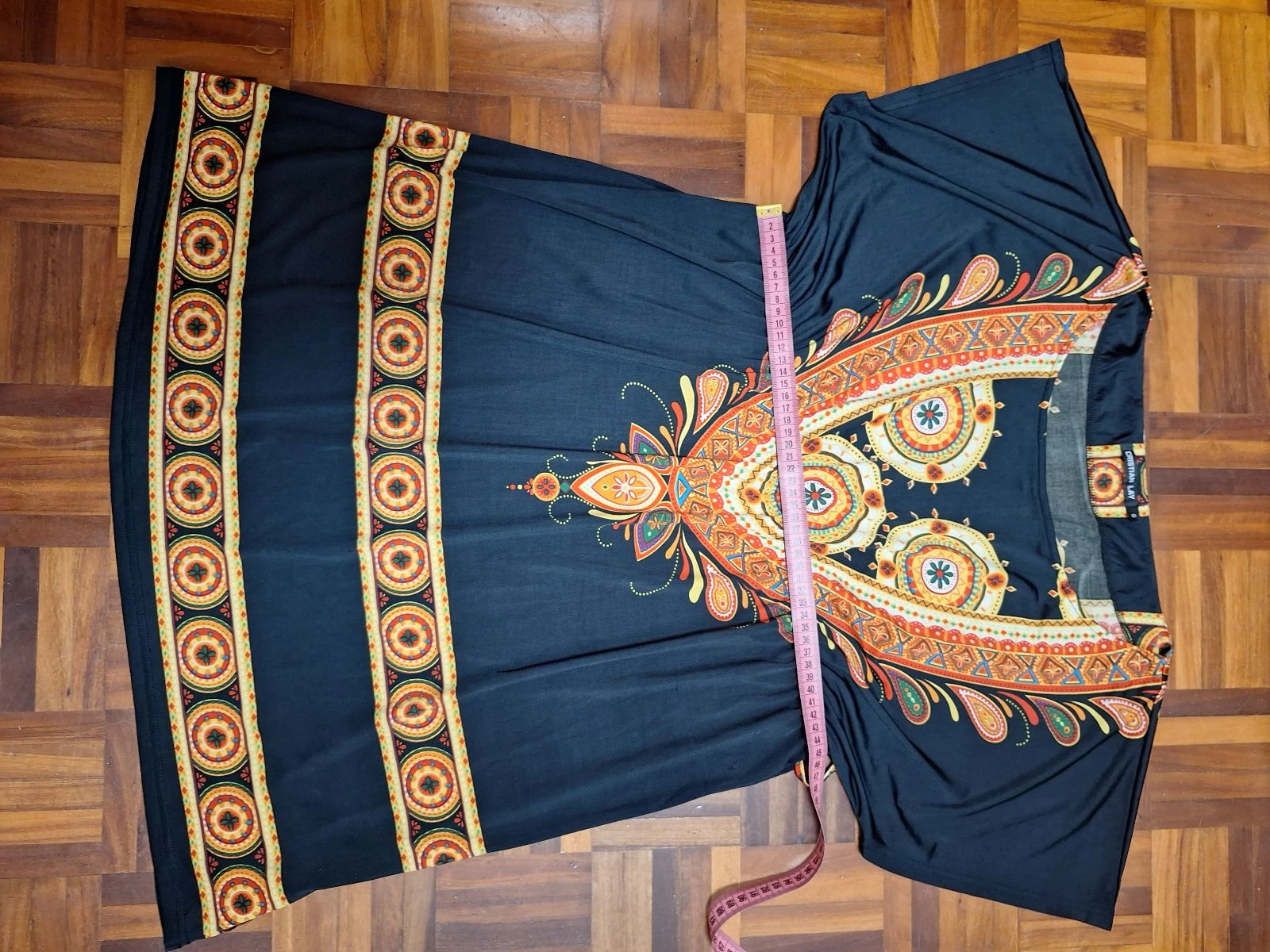 Boho dress Christian Lay ethnic print size 44 XL – photo 7